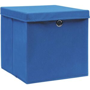 Vidaxl - Storage Boxes with Covers 4 pcs 28x28x28 cm Blue Blue