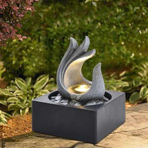 Warmiehomy - Tabletop Resin Water Fountain with led Light