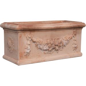 Biscottini - Terracotta flower box festooned 100% Made in Italy entirely Handmade