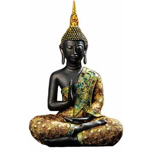 Pesce - Thai Buddha Statue, Collection, Gift Sculpture Indoor Home, Outdoor Garden Art Deco, Resin, Golden, 41 cm