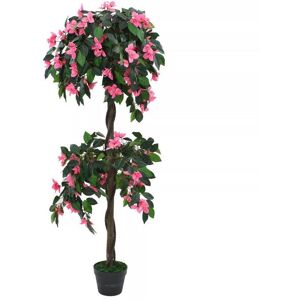 Sweiko - Artificial Rhododendron Plant with Pot 155 cm Green and Pink VDTD11894