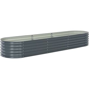 SWEIKO Garden Planter 320x80x44 cm Galvanised Steel Grey VDTD29657