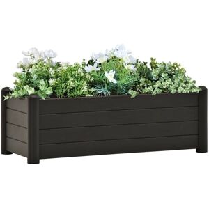 Sweiko - Garden Raised Bed pp Anthracite 100x43x35 cm FF313977UK