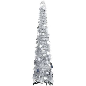 Sweiko - Pop-up Artificial Christmas Tree Silver 120 cm pet FF320991UK