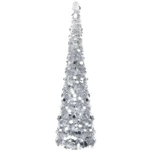 Sweiko - Pop-up Artificial Christmas Tree Silver 150 cm pet FF320992UK