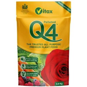 Vitax - 6QF901 Q4 Pelleted Fertilizer 0.9kg Pouch VTX6QF901