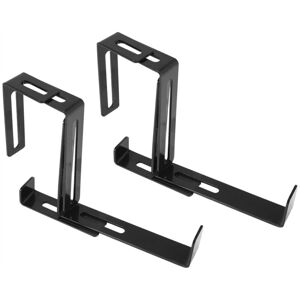TLILY 1 Pair Hook Trough Plant Pot Hanging Hooks Rail Balcony Planter Holder Brackets Iron Height Adjustable -s