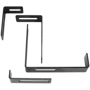 TLILY 1 Pair Hook Trough Plant Pot Hanging Hooks Rail Balcony Planter Holder Brackets Iron Height Adjustable -s