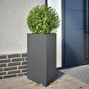 Bonnevie - 2 pcs Garden Planter,Plant pot,Flower boxs Anthracite Triangular 50x43x75 cm Steel VSVS189565