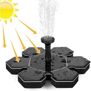 YMYNY Fliti 1.5W Solar Fountain Outdoor, Solar Water Pump, Solar Pond Pump with Battery and 4 Nozzles, Solar Fountain Pump, Mini Floating Fountain for