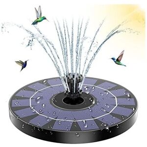 HÉLOISE Floating Outdoor Solar Fountain 3.5W Solar Pond Pump with Double Layer Nozzle for Bird Bath, Pond, Pool, Patio, Garden Decoration
