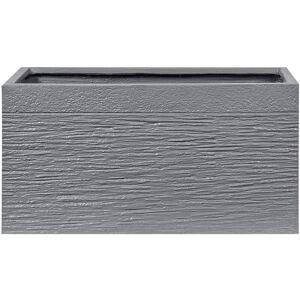 Beliani - Modern Outdoor Garden Flower Pot Planter Fiber Clay 60 x 29 x 30 cm Grey Myra