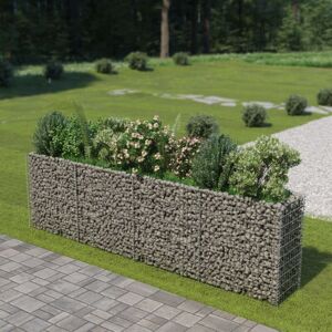 Bonnevie - Gabion Raised Bed,Planter,Plant pot,Flower box Galvanised Steel 360x50x100 cm CFW77204