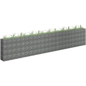 Bonnevie - Gabion Raised Bed,Planter,Plant pot,Flower box Galvanised Steel 450x30x90 cm VSVS949561