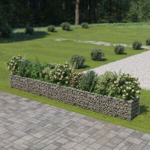 Bonnevie - Gabion Raised Bed,Planter,Plant pot,Flower box Galvanised Steel 450x50x50 cm CFW42490