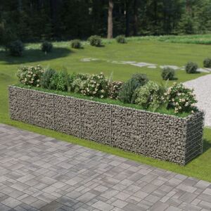 Bonnevie - Gabion Raised Bed,Planter,Plant pot,Flower box Galvanised Steel 540x90x100 cm VSVS905032