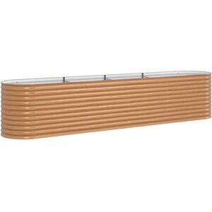 Garden Raised Bed Brown 400 x 80 x 81 cm Steel Vidaxl