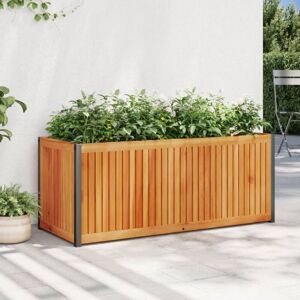 Bonnevie - Garden Planter,Plant pot,Flower box 110x45x44 cm Solid Wood Acacia and Steel VSVS754782