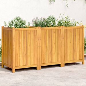 Bonnevie - Garden Planter,Plant pot,Flower box with Liner 150x50x75 cm Solid Wood Acacia VSVS619570