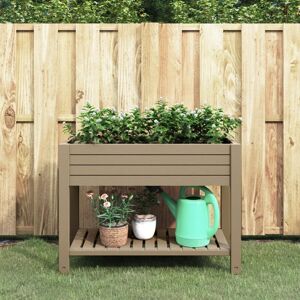 BONNEVIE Garden Raised Bed,Planter,Plant pot,Flower box Light Brown 110x45x79 cm Polypropylene VSVS726311