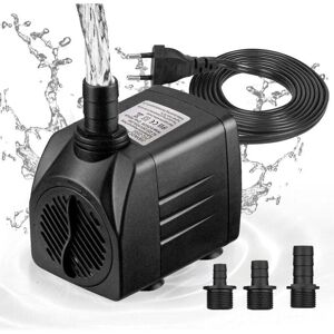 Ymyny - Mini Water Pump (1800L/H, 25W) - Pond Pump / Well Pump / Aquarium Pump - Max Spray Height: 2m - Suction Cups on the Bottom - 1.8m Plug Cable