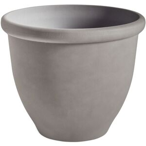 Beliani - Modern Round Garden Flower Pot Planter Matt Stone Mixture Polyresin ⌀ 49 cm Grey Tesalia