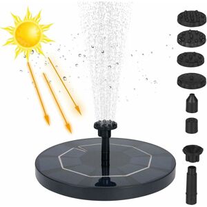 TINOR Outdoor Floating Solar Fountain 3.5W, Solar Pond Pump with 1500mAh Battery and 6 Nozzles, Solar Floating Fountain for Ponds Garden Aquarium Pond