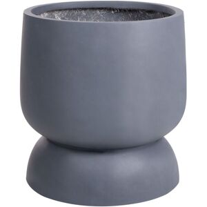 Beliani - Outdoor Indoor Flower Pot Grey Concrete Effect Round MgO 42x42x46 cm Araucaria