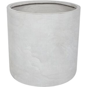 Beliani - Outdoor Indoor Flower Pot Light Grey Round Fibre Clay 51x51x50 cm Messene