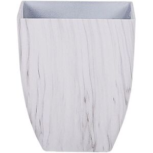 Beliani - Outdoor Indoor Plant Flower Pot Square 28 x 28 x 34 cm Marble Effect Miro