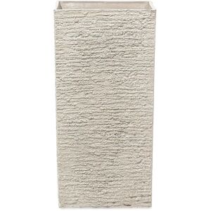 Beliani - Flower Planter Tall Stone Garden Plant Pot Indoor Outdoor 35x70 cm Beige Gaza