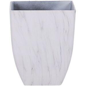 Beliani - Outdoor Indoor Plant Flower Pot Square 35 x 35 x 42 cm Marble Effect Miro
