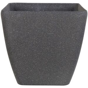Beliani - Plant Pot Grey Stone Mixture Flower Pot Square Outdoor Indoor 49 x 49 cm Zeli