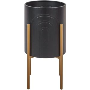 Beliani - Plant Stand Indoor Outdoor Flower Pot 32 x 32 x 58 cm Metal Black Serotina