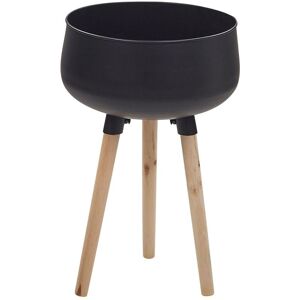 Beliani - Plant Stand Indoor Outdoor Flower Pot 35 x 35 x 55 cm Metal Black Agros