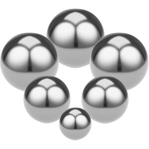 Garden Spheres, Stainless Steel, Set of 6, in 3 Sizes, Decorative Balls, Mirror-Polished, Floating, Silver - Relaxdays