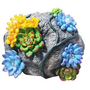 TLILY Resin Solar Light Garden Statue, Colorful Yard Artwork for Patio Lawn, Beautiful and Decorative Gift