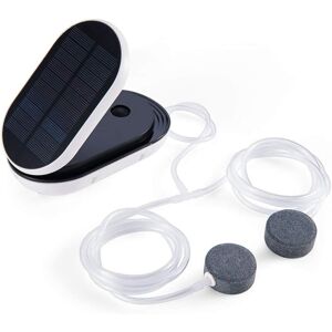 MEMKEY Tilting Version of Solar Air Pump, Solar Pool Pond Oxygen Aerator with Air Stone for Aquarium Ponds (Portable, 3 Working Modes)