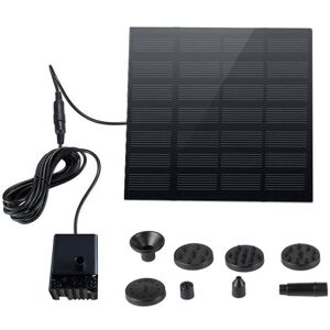 Memkey - Solar Fountain - 1.5W Outdoor Garden Solar Fountain Pump with 6 Nozzles for Bird Bath, Pond, Swimming Pool, Patio, Garden Decoration