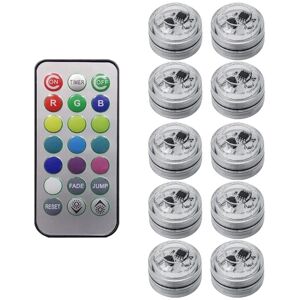 TLILY 10Pcs Wireless Colorful LED Car Interior Ambient Light Remote Control Battery Operated Vase Pool Pond Lantern Decoration TLILY 10Pcs Wireless Colorful LED Car Interior Ambient Light Remote Control Battery Operated Vase Pool Pond Lantern Decoration