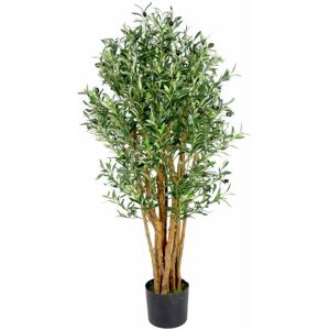 Leaf - 125cm Design uk Realistic Artificial Olive Tree in Black Plastic Pot Leaf - 125cm Design uk Realistic Artificial Olive Tree in Black Plastic Pot