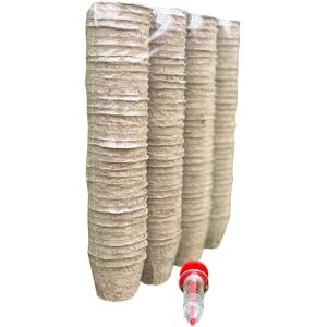 Selections - 144 x 5cm Round Fibre Biodegradable Plant Pots & Handheld Seed Dispenser Selections - 144 x 5cm Round Fibre Biodegradable Plant Pots & Handheld Seed Dispenser