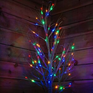 SNOWTIME 1.5m Christmas Outdoor Birch Tree with 64 Multicoloured LEDs SNOWTIME 1.5m Christmas Outdoor Birch Tree with 64 Multicoloured LEDs