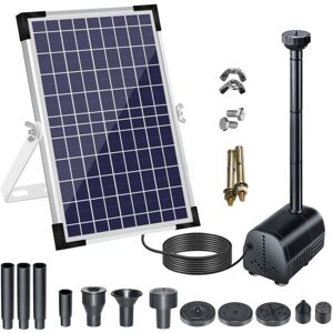 Tonchean - 18V/10W 1000L/h Solar Fountain Pump, Solar Water Pump, with Large Solar Panel and Nozzles, Oxygen Water Circulation, for Bird Tonchean - 18V/10W 1000L/h Solar Fountain Pump, Solar Water Pump, with Large Solar Panel and Nozzles, Oxygen Water Circulation, for Bird