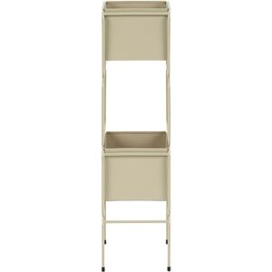 Beliani - 2-Tier Plant Stand Indoor Flower Pot Round 20 x 20 x 75 cm Metal Beige Colutena Beliani - 2-Tier Plant Stand Indoor Flower Pot Round 20 x 20 x 75 cm Metal Beige Colutena