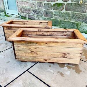 Charles Taylor - 2Pc Large Trough - Wood - L41 x W83 x H32.5 cm - Fully Assembled Charles Taylor - 2Pc Large Trough - Wood - L41 x W83 x H32.5 cm - Fully Assembled