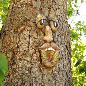 Linghhang - 3D Old Man Tree Face Art Decorations - Funny Whimsical Tree Face Sculpture - Garden Decor Linghhang - 3D Old Man Tree Face Art Decorations - Funny Whimsical Tree Face Sculpture - Garden Decor