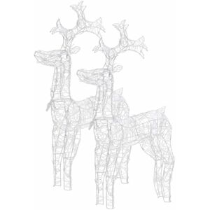 Reindeer Christmas Decorations 2 pcs 60x16x100 cm Acrylic vidaXL Reindeer Christmas Decorations 2 pcs 60x16x100 cm Acrylic vidaXL