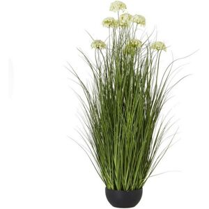 Allium Plant in Pot - Plastic - L17 x W17 x H70 cm - White Allium Plant in Pot - Plastic - L17 x W17 x H70 cm - White