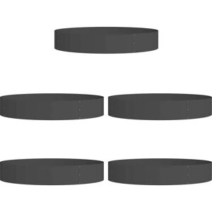 Garden Planters 5 pcs Black 120 x 120 x 20 cm Steel Vidaxl Garden Planters 5 pcs Black 120 x 120 x 20 cm Steel Vidaxl